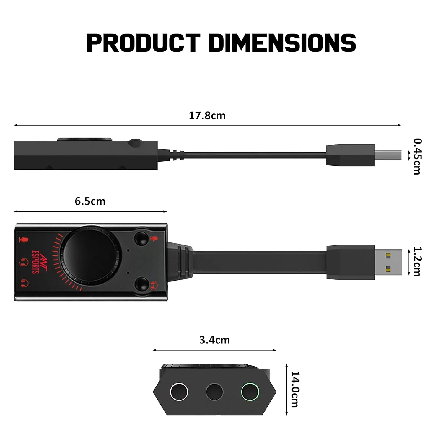 Ant Esports USB Sound Card 7.1 (Open Box) view 3